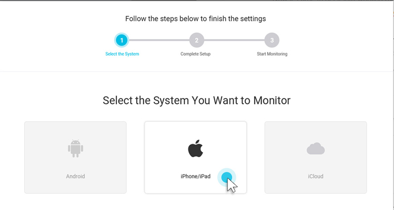 select iphone and install fonewatcher