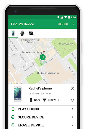 find my device on android