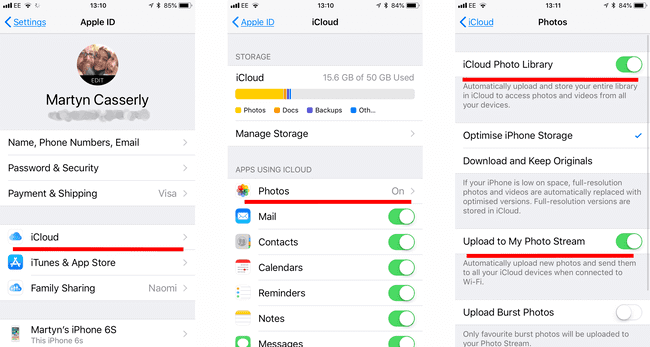 how to upload photos to icloud