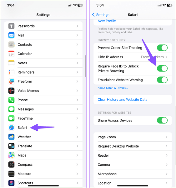 ios 17 privacy browsing