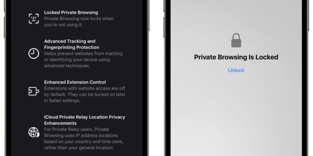lock private browsing mode