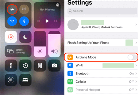 turn on airplane mode to stop sharing location